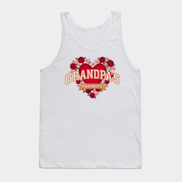 Grandpa's Favorite Floral Heart Gift Tank Top by ArtistTee ⭐⭐⭐⭐⭐