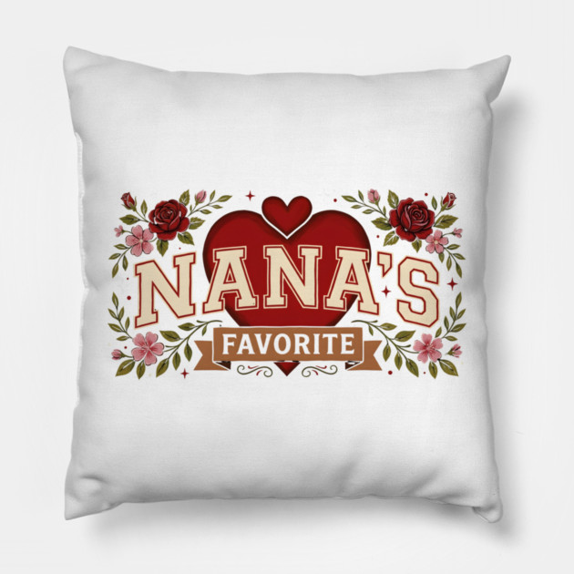 Nana's Favorite Grandmother Gift Pillow by ArtistTee ⭐⭐⭐⭐⭐