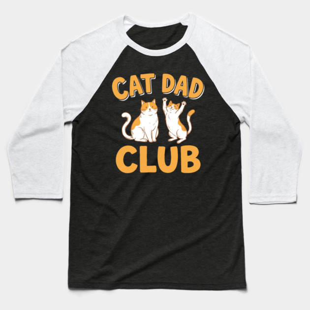 Cat Dad Club Funny Cat Lover Baseball T-Shirt by ArtistTee ⭐⭐⭐⭐⭐