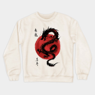 Dragon Japanese Art Asian Mythology Crewneck Sweatshirt