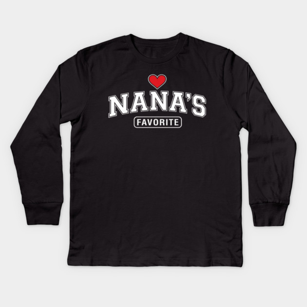 Nana's Favorite Grandmother Gift Idea Kids Long Sleeve T-Shirt by ArtistTee ⭐⭐⭐⭐⭐