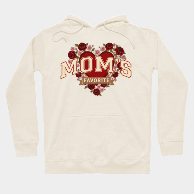 Mom's Favorite Heart Floral Mother's Day Hoodie by ArtistTee ⭐⭐⭐⭐⭐