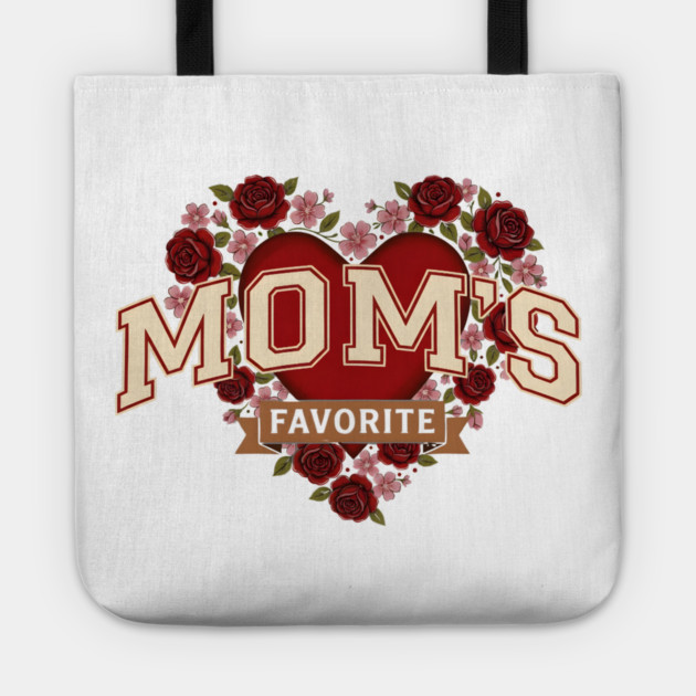 Mom's Favorite Heart Floral Mother's Day Tote by ArtistTee ⭐⭐⭐⭐⭐