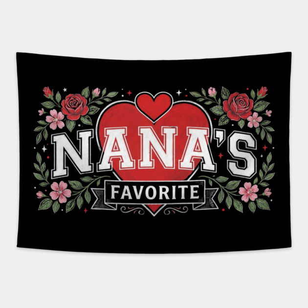 Nana's Favorite Grandmother Gift Floral Tapestry by ArtistTee ⭐⭐⭐⭐⭐