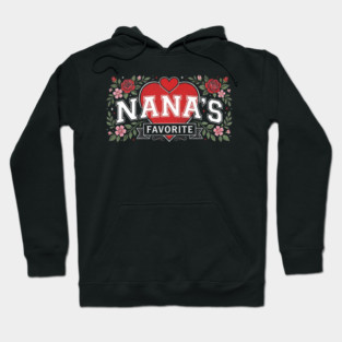 Nana's Favorite Grandmother Gift Floral Hoodie