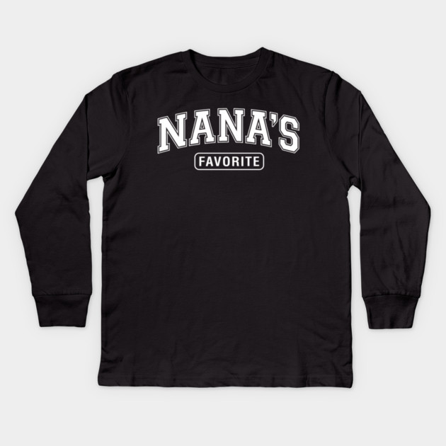 Nana's Favorite Grandmother Gift Kids Long Sleeve T-Shirt by ArtistTee ⭐⭐⭐⭐⭐