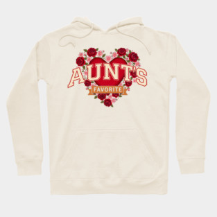 Aunt's Favorite Heart Floral Family Gift Hoodie