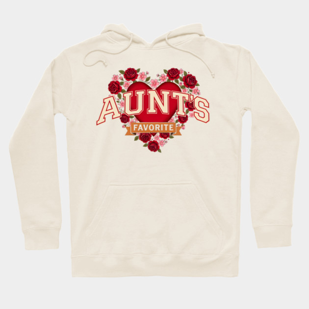 Aunt's Favorite Heart Floral Family Gift Hoodie by ArtistTee ⭐⭐⭐⭐⭐