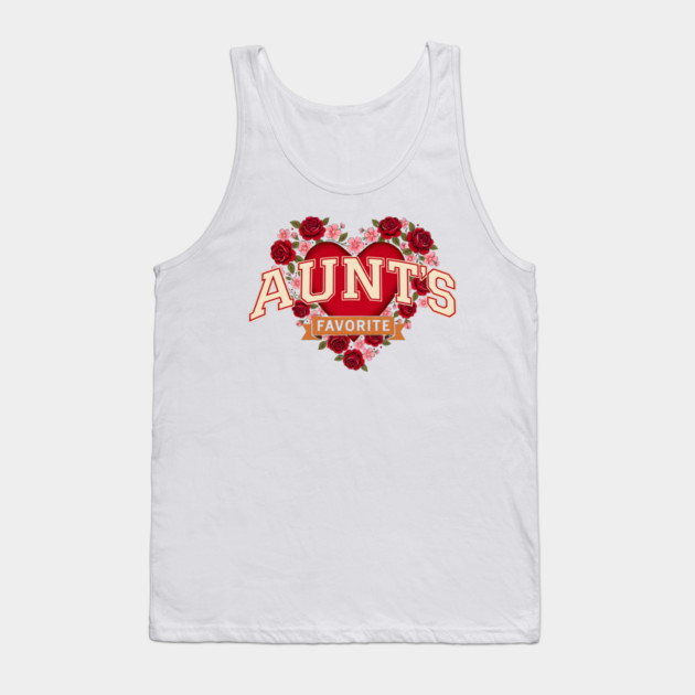 Aunt's Favorite Heart Floral Family Gift Tank Top by ArtistTee ⭐⭐⭐⭐⭐