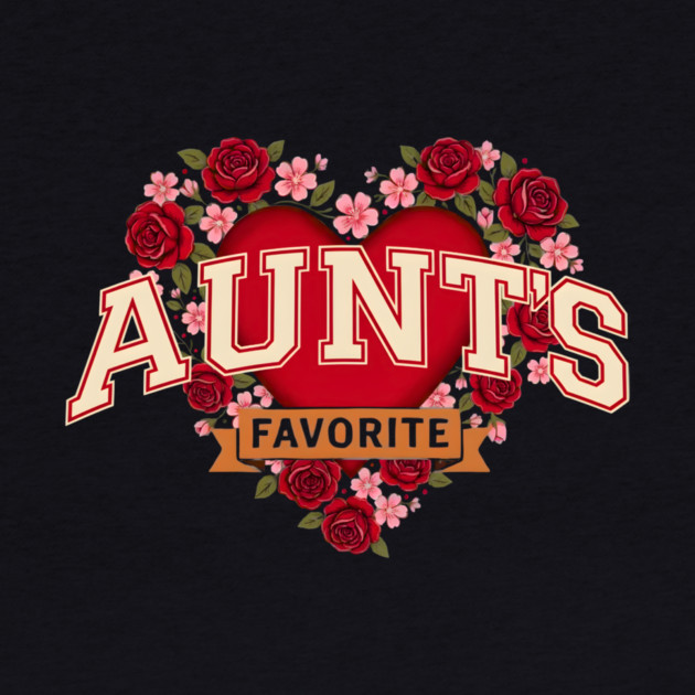 Aunt's Favorite Heart Floral Family Gift by ArtistTee ⭐⭐⭐⭐⭐
