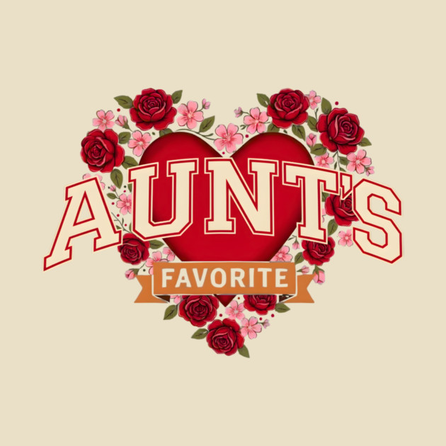 Aunt's Favorite Heart Floral Family Gift by ArtistTee ⭐⭐⭐⭐⭐