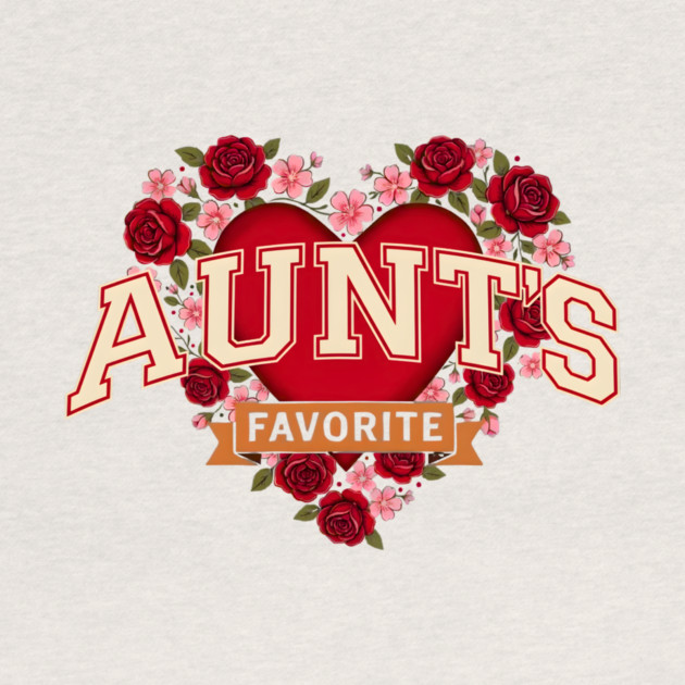 Aunt's Favorite Heart Floral Family Gift by ArtistTee ⭐⭐⭐⭐⭐