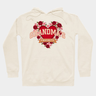 Grandma's Favorite Floral Heart Hoodie