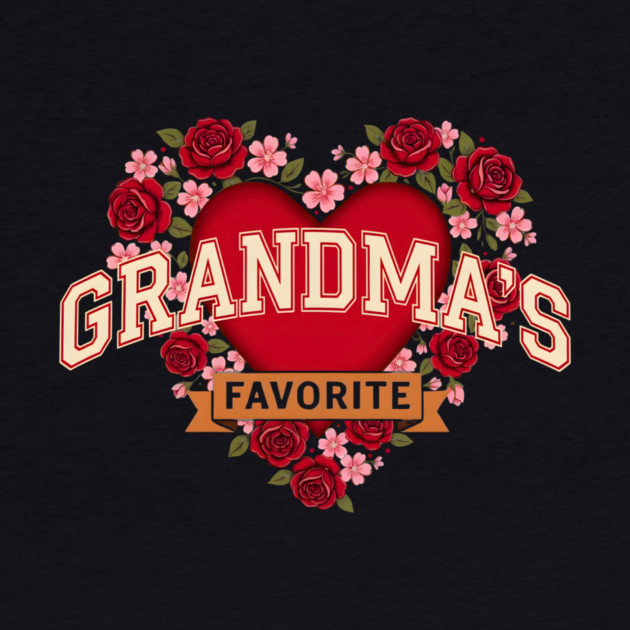 Grandma's Favorite Floral Heart by ArtistTee ⭐⭐⭐⭐⭐