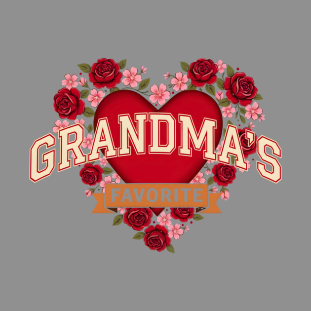 Grandma's Favorite Floral Heart by ArtistTee ⭐⭐⭐⭐⭐