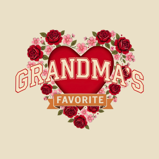 Grandma's Favorite Floral Heart by ArtistTee ⭐⭐⭐⭐⭐