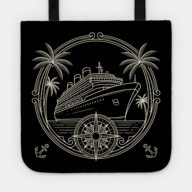 Cruise Ship Adventure Travel Nautical Tote by ArtistTee ⭐⭐⭐⭐⭐