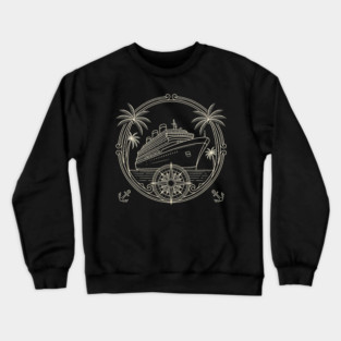 Cruise Ship Adventure Travel Nautical Crewneck Sweatshirt