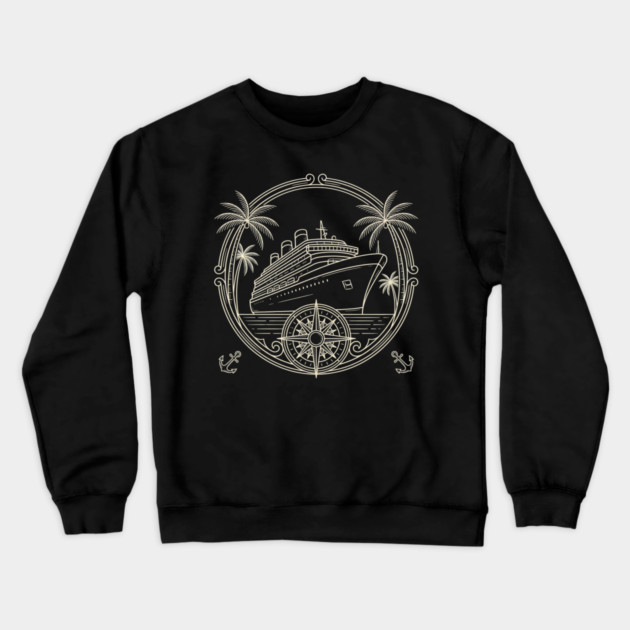 Cruise Ship Adventure Travel Nautical Crewneck Sweatshirt by ArtistTee ⭐⭐⭐⭐⭐