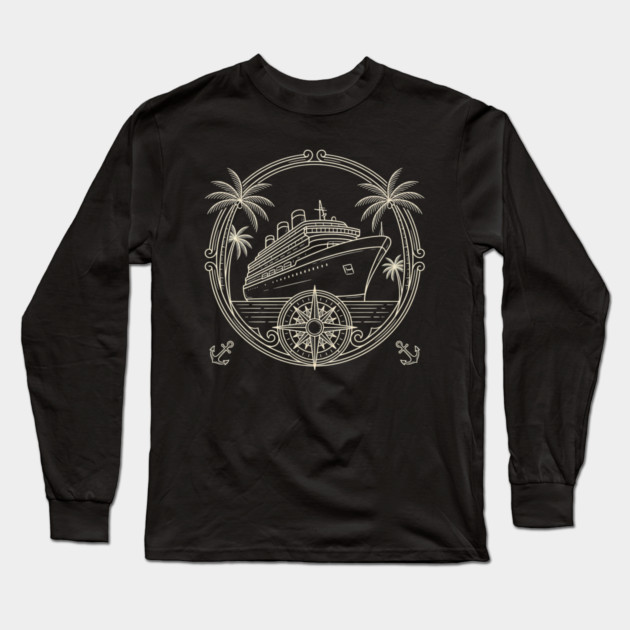 Cruise Ship Adventure Travel Nautical Long Sleeve T-Shirt by ArtistTee ⭐⭐⭐⭐⭐