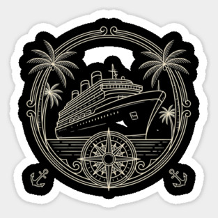 Cruise Ship Adventure Travel Nautical Magnet