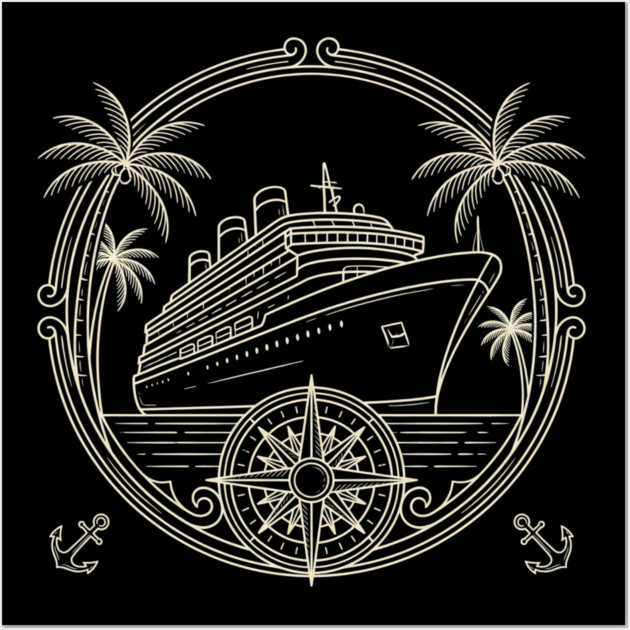 Cruise Ship Adventure Travel Nautical Wall Art by ArtistTee ⭐⭐⭐⭐⭐