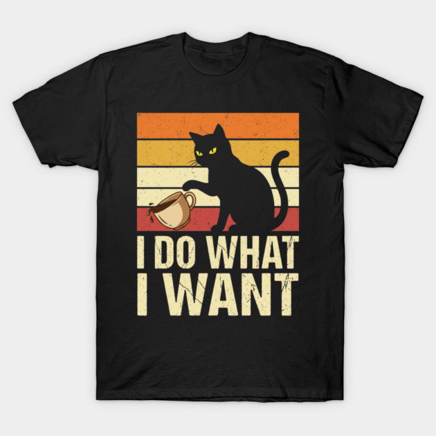 I Do What I Want Cat Coffee Humor T-Shirt by ArtistTee ⭐⭐⭐⭐⭐