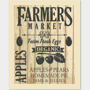 Vintage Farm market Sign #4 Posters and Art