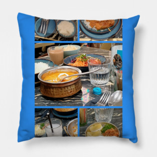 Food Collage 11: Palace Plates & Cultural Bites Pillow