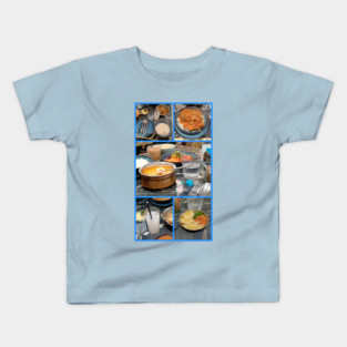 Food Collage 11: Palace Plates & Cultural Bites Kids T-Shirt