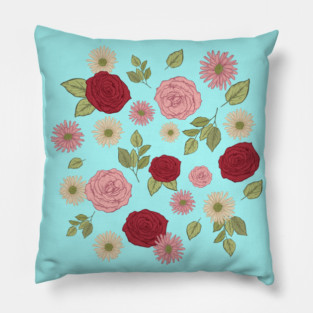 Vintage Roses Pattern Pillow