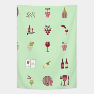 Wine Pattern Tapestry