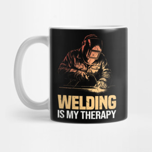 Welding Is My Therapy Metal Worker Tradesman Mug