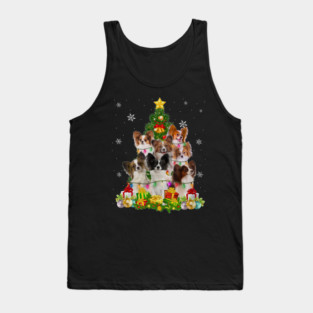 Funny Papillon Christmas Tree Funny Dog Lover Tank Top