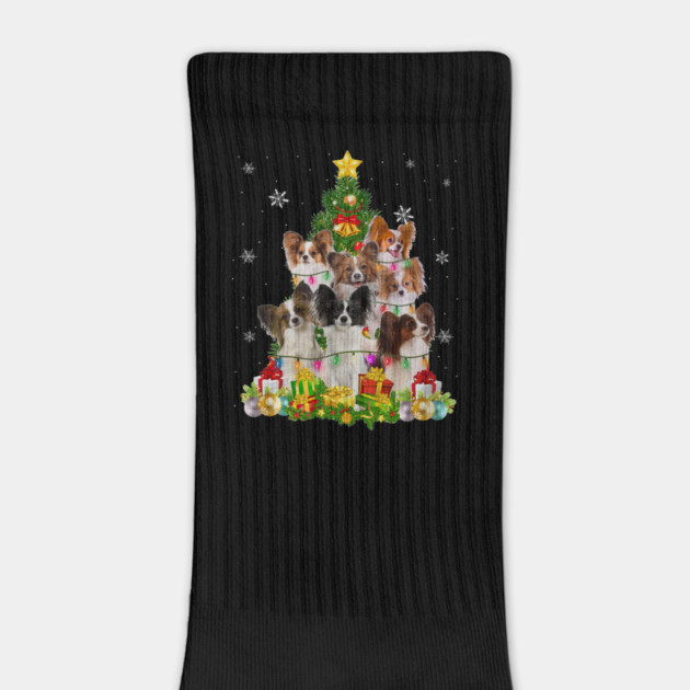 Funny Papillon Christmas Tree Funny Dog Lover by yangho