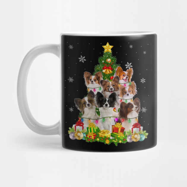 Funny Papillon Christmas Tree Funny Dog Lover by yangho