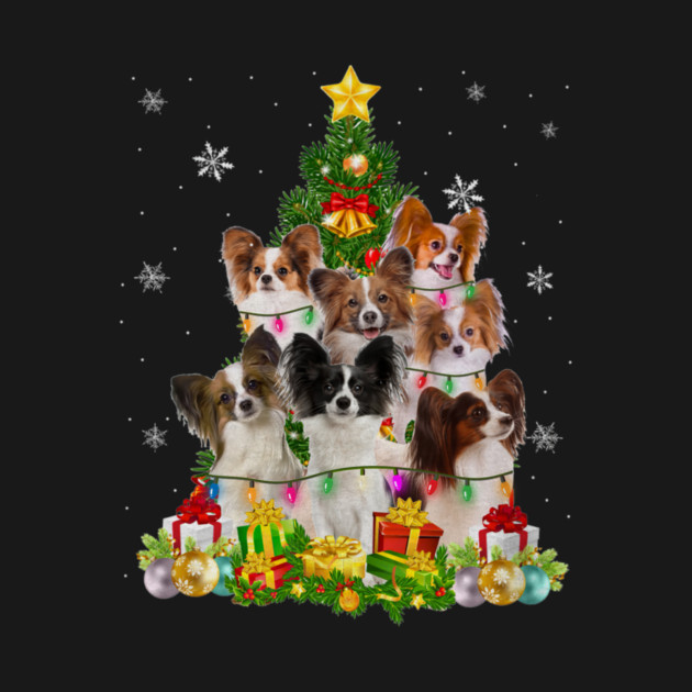 Funny Papillon Christmas Tree Funny Dog Lover by yangho