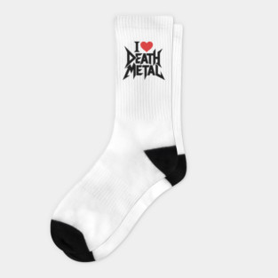 I Love Death Metal Socks