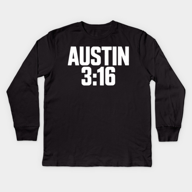 Austin 3:16 Tribute Kids Long Sleeve T-Shirt by CreativeSage