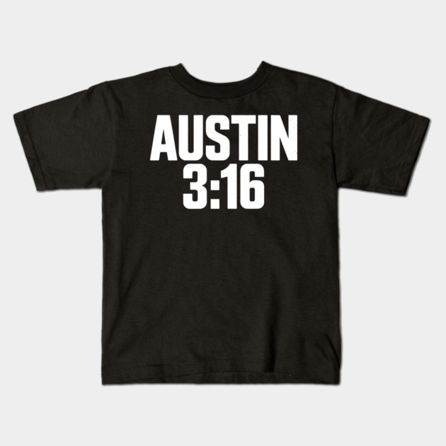 Austin 3:16 Tribute Kids T-Shirt by CreativeSage