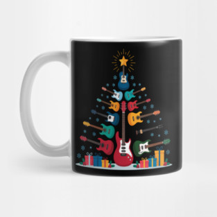 Guitar Christmas Tree Mug