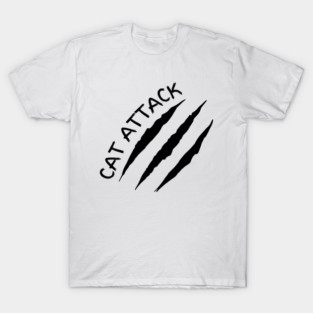 Cat Attack Scratch Claw Marks Feline Warning T-Shirt