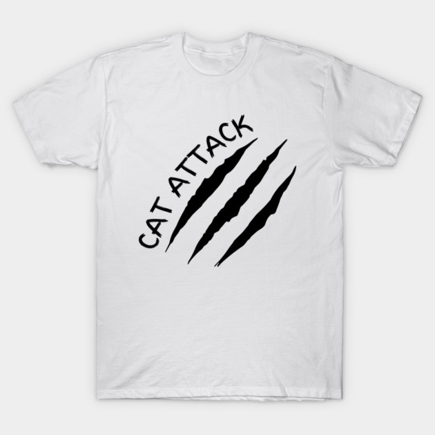 Cat Attack Scratch Claw Marks Feline Warning T-Shirt by Creatifly Graphic Tees
