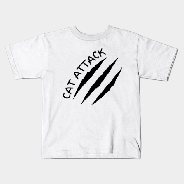 Cat Attack Scratch Claw Marks Feline Warning Kids T-Shirt by Creatifly Graphic Tees