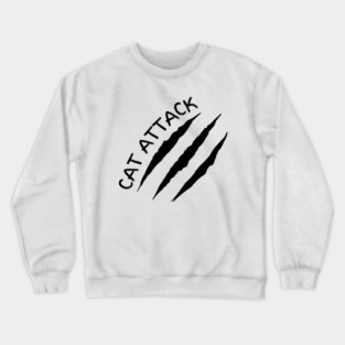 Cat Attack Scratch Claw Marks Feline Warning Crewneck Sweatshirt
