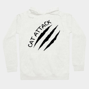Cat Attack Scratch Claw Marks Feline Warning Hoodie