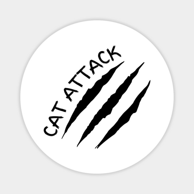 Cat Attack Scratch Claw Marks Feline Warning Magnet by Creatifly Graphic Tees