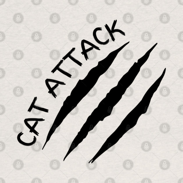 Cat Attack Scratch Claw Marks Feline Warning by Creatifly Graphic Tees