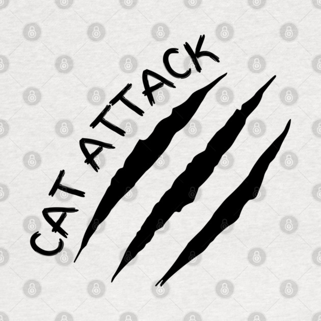 Cat Attack Scratch Claw Marks Feline Warning by Creatifly Graphic Tees