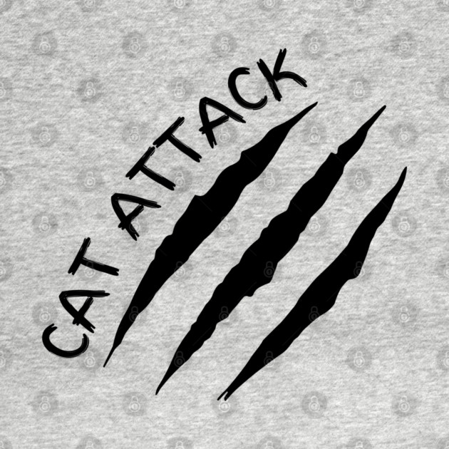 Cat Attack Scratch Claw Marks Feline Warning by Creatifly Graphic Tees